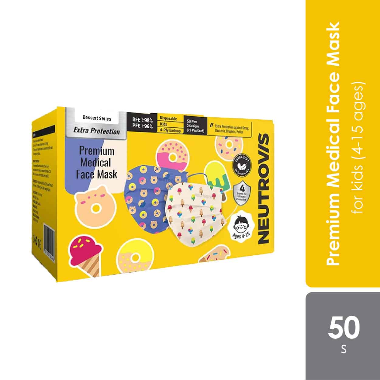 neutrovis-kids-ice-cream-donut-premium-medical-4ply-face-mask-50s
