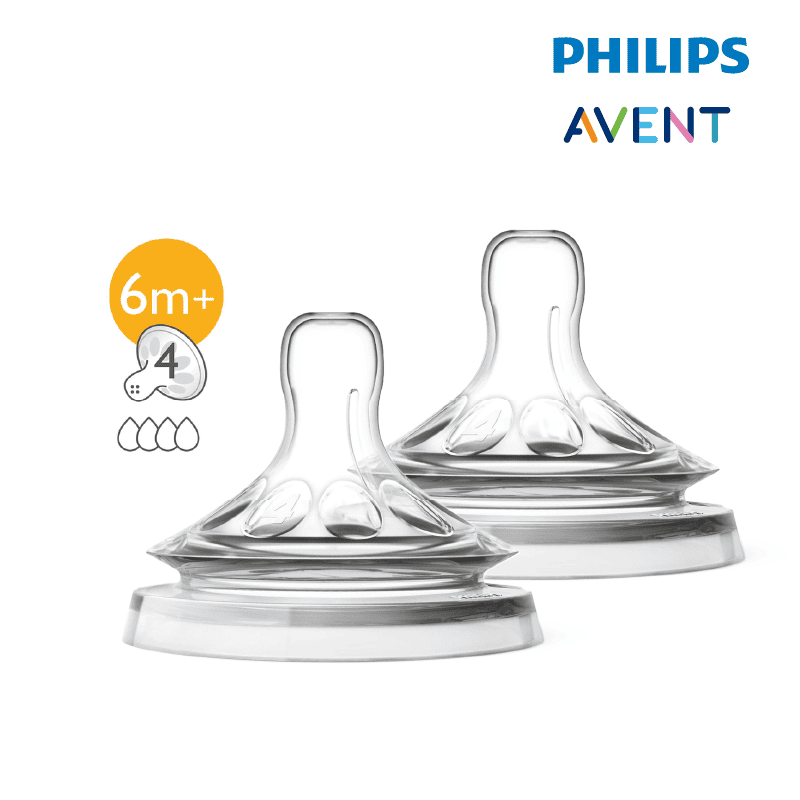 Philips Avent Natural Teat Fast Flow 6m+4h 2pcs/pack Alpro