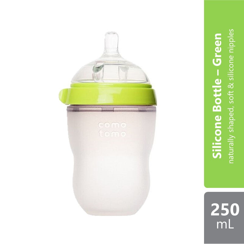 comotomo-silicone-bottle-250ml-pink-green-green