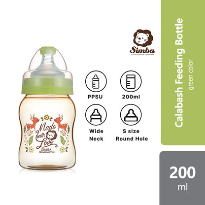 simba-dorothy-wonderland-ppsu-wide-neck-calabash-feeding-bottle-200ml-blue-green-green