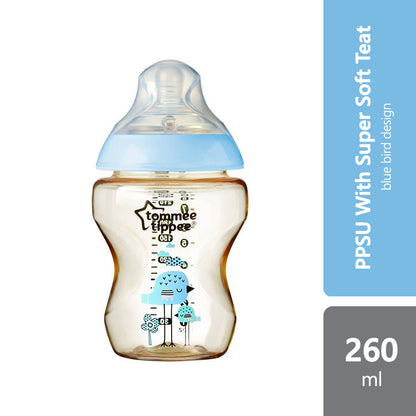 tommee-tippee-closer-to-nature-ppsu-with-super-soft-teat-260ml-9oz-blue-bird-pink-elephant-blue-bird