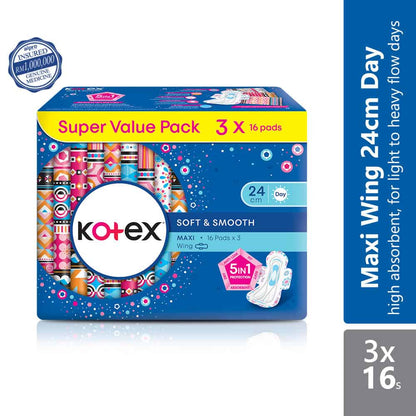 kotex-softsmooth-maxi-wing-24cm-value-pack-3x16s