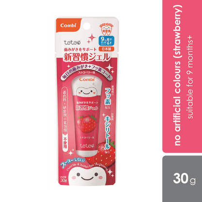 combi-teteo-gel-dentifrice-grape-strawberry-30g-suitable-for-9-months-years-old product image 1