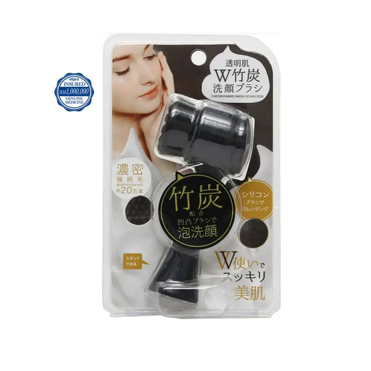 sugi-clear-skin-face-wash-brush-1s-foaming-brush-with-ultra-fine-bristles-bamboo-charcoal