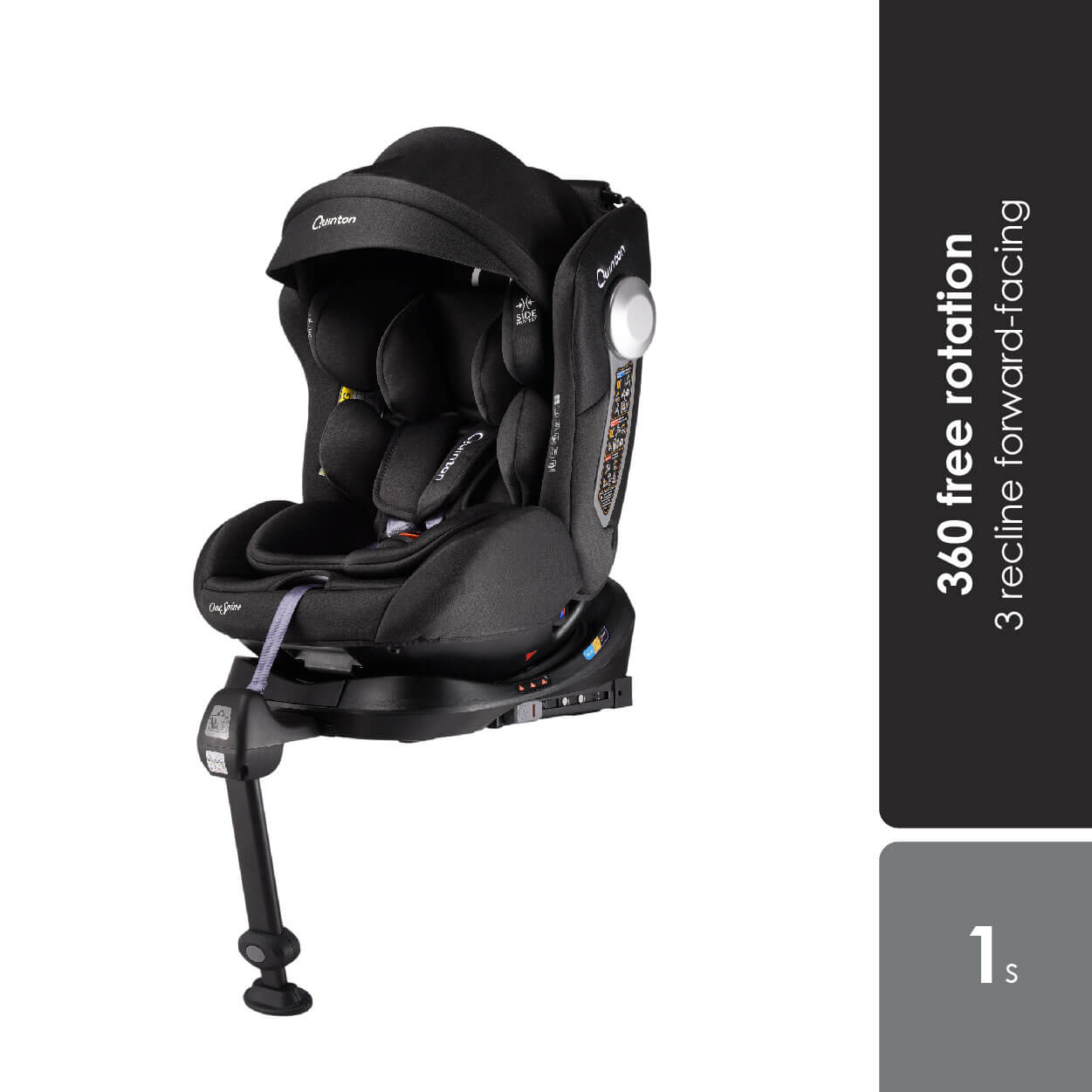 quinton-one-spin-360-safety-car-seat-black