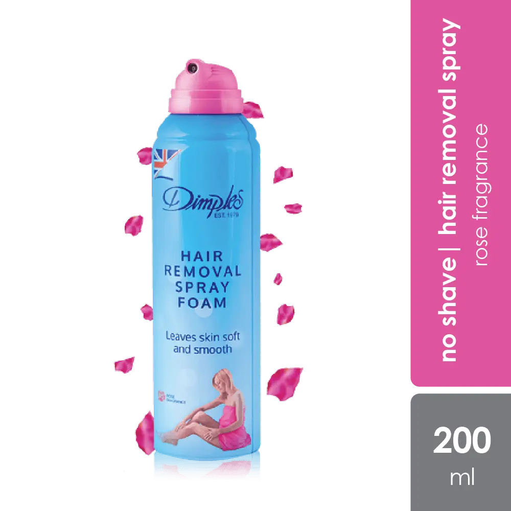 dimples-hair-removal-spray-foam-rose-jasmine-fragrance-200ml-no-shave-needed product image 1