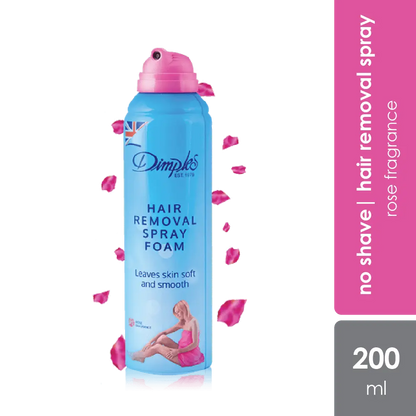 dimples-hair-removal-spray-foam-rose-jasmine-fragrance-200ml-no-shave-needed product image 1