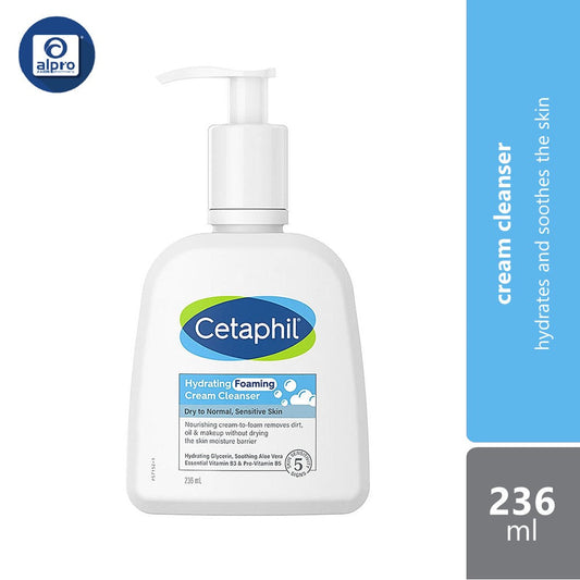 Cetaphil Hydrating Foaming Cream Cleanser 236ml | Hydrates And Soothes The Skin Cetaphil