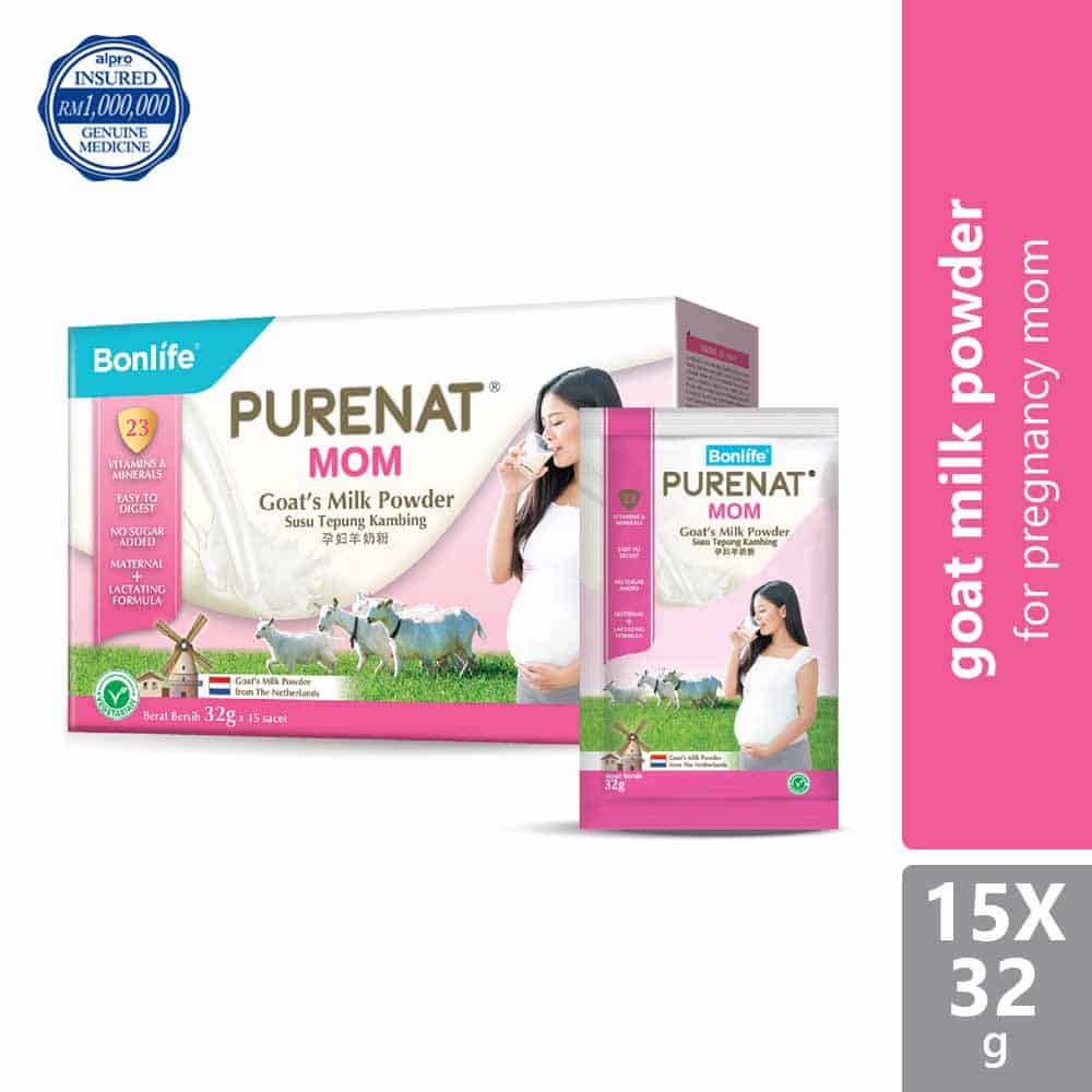 purenat-mom-goat-milk-powder-32g-x-15-sachets-milk-for-pregnancy-mothers