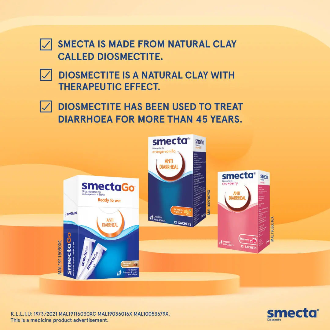 Smecta Ravim Smecta Orange-vanila 3g 2x12s (twin Pack) | Diarrhea Relief - Alpro