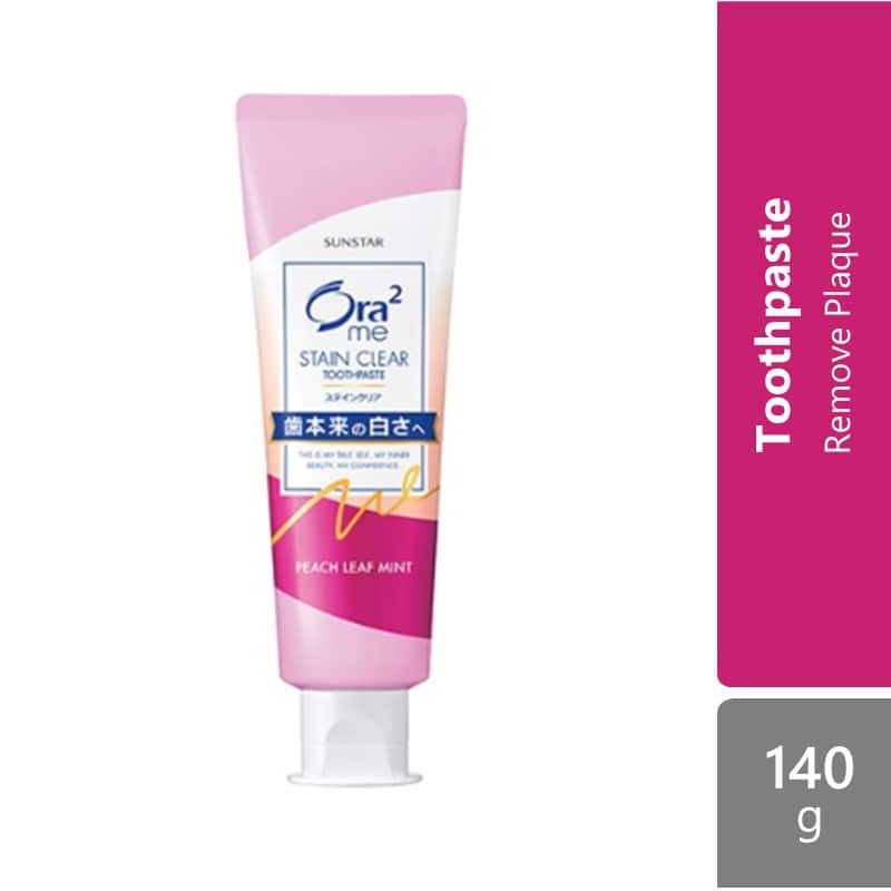 sunstar-ora2-me-stain-clear-dental-paste-peach-leaf-mint-140g