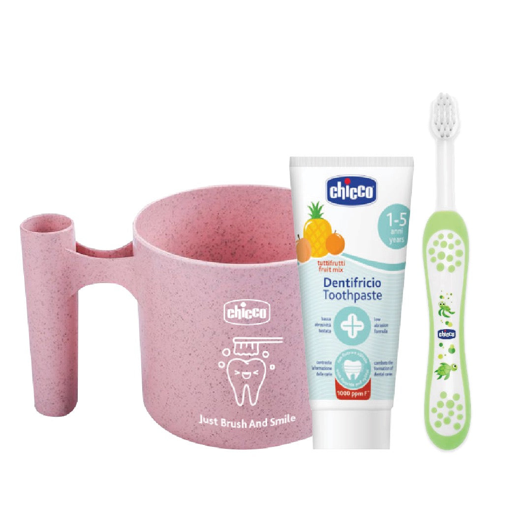 chicco-mix-fruit-toothpaste-oral-care-set-green-mug-various-colour product image 1