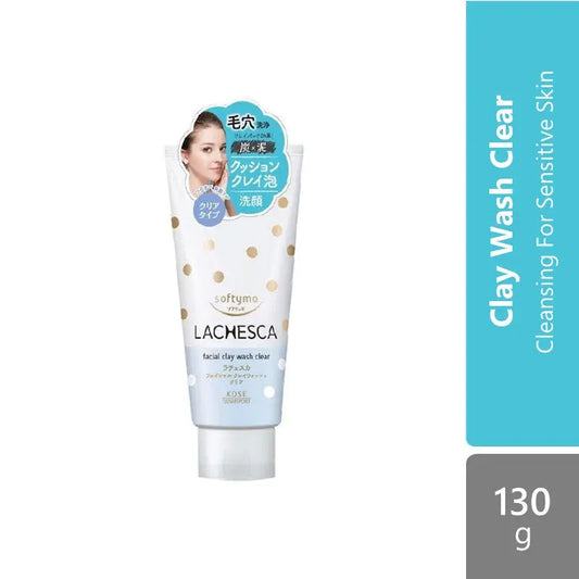 kose-cosmeport-softymo-lachesca-clay-wash-130g-clear-moist-clear