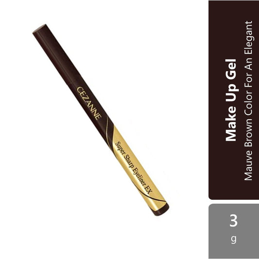 Cezanne Super Sharp Eyeliner (Ex 00 Brown Black / Ex 10 Black / 20 Brown) |  Mauve Brown Color For An Elegant Cezanne