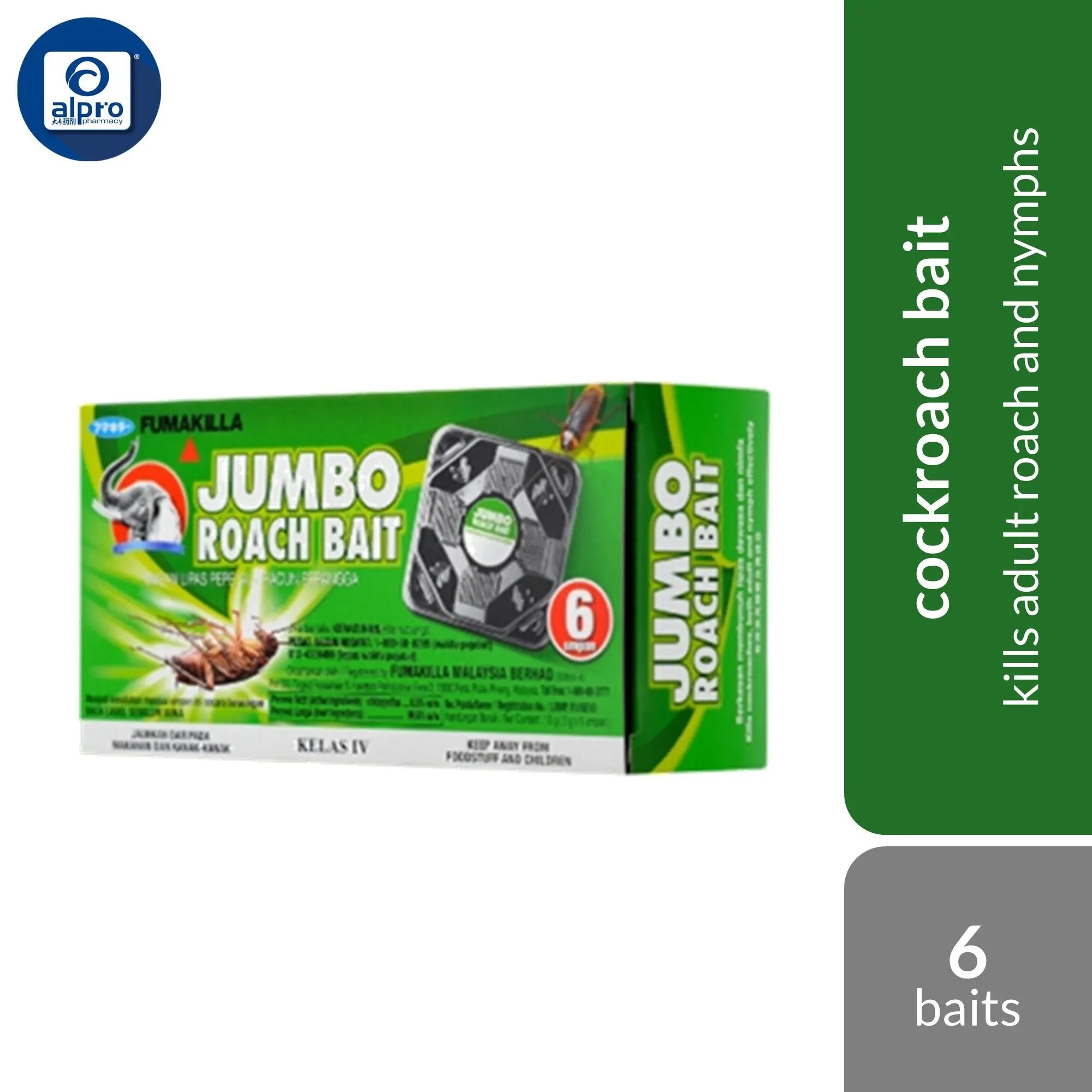 Fumakilla Jumbo Roach Bait 6pcs | Leading Cockroach Death In 6-24