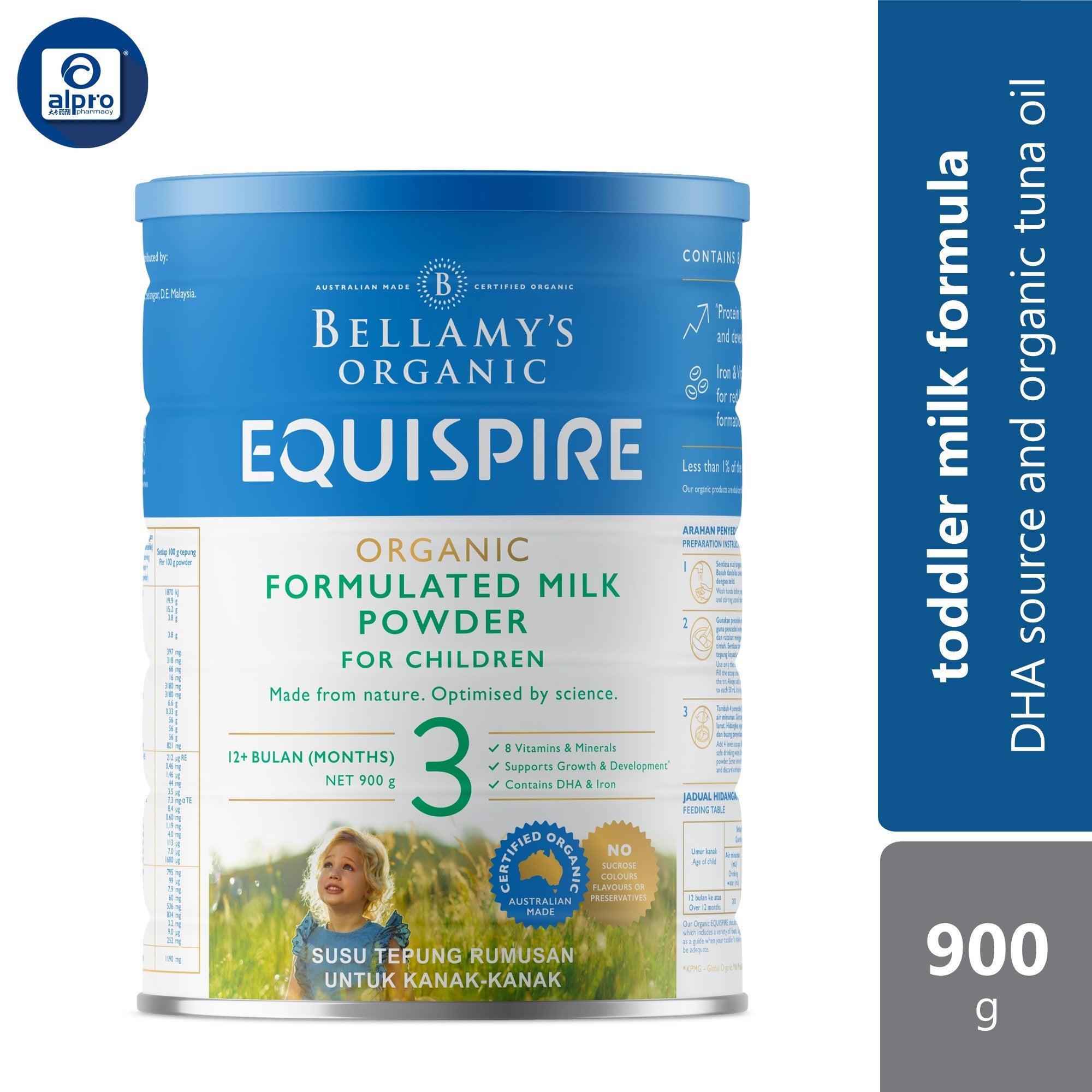 ミルク Bellamy's Organic Infant Formula 900g Baby Milk Formula's (Step 1,2,3) by Bellamy's 900g – Alive