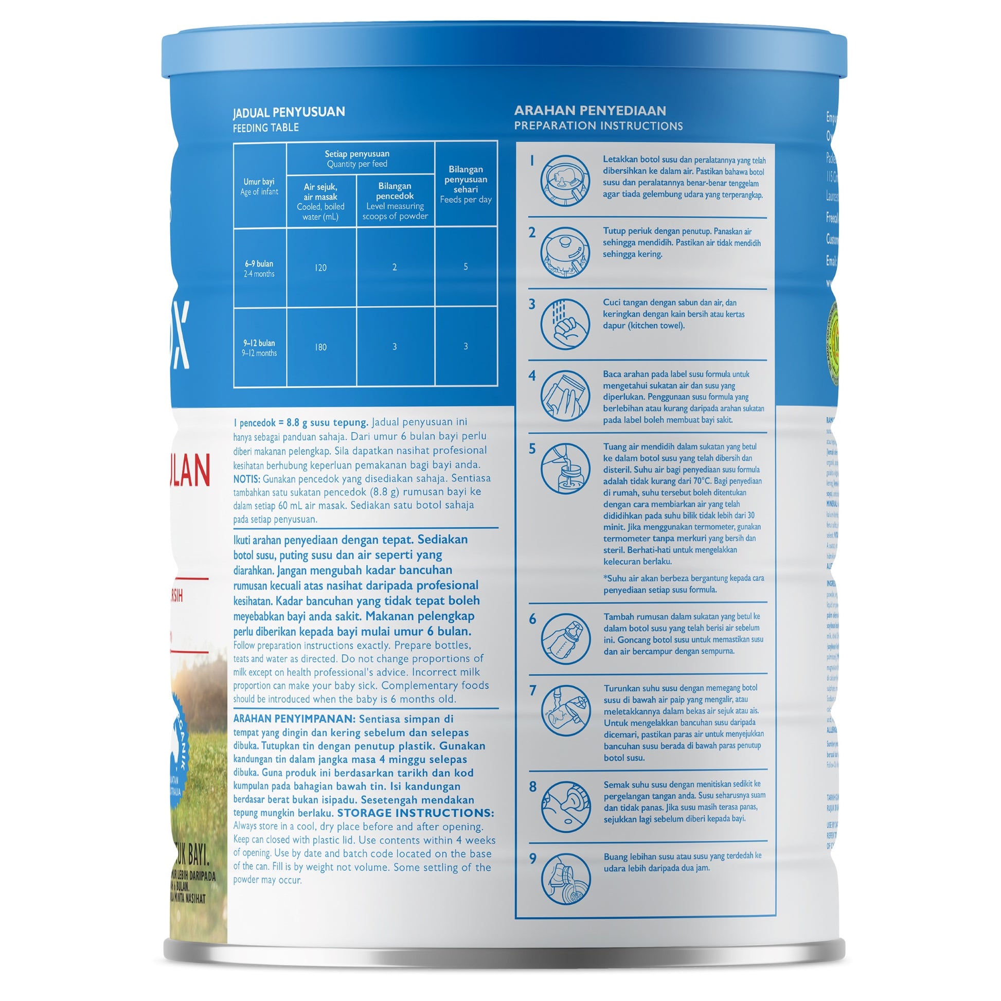 Bellamy's Organic Step Equinox Follow-On Formula 900g Suitable for