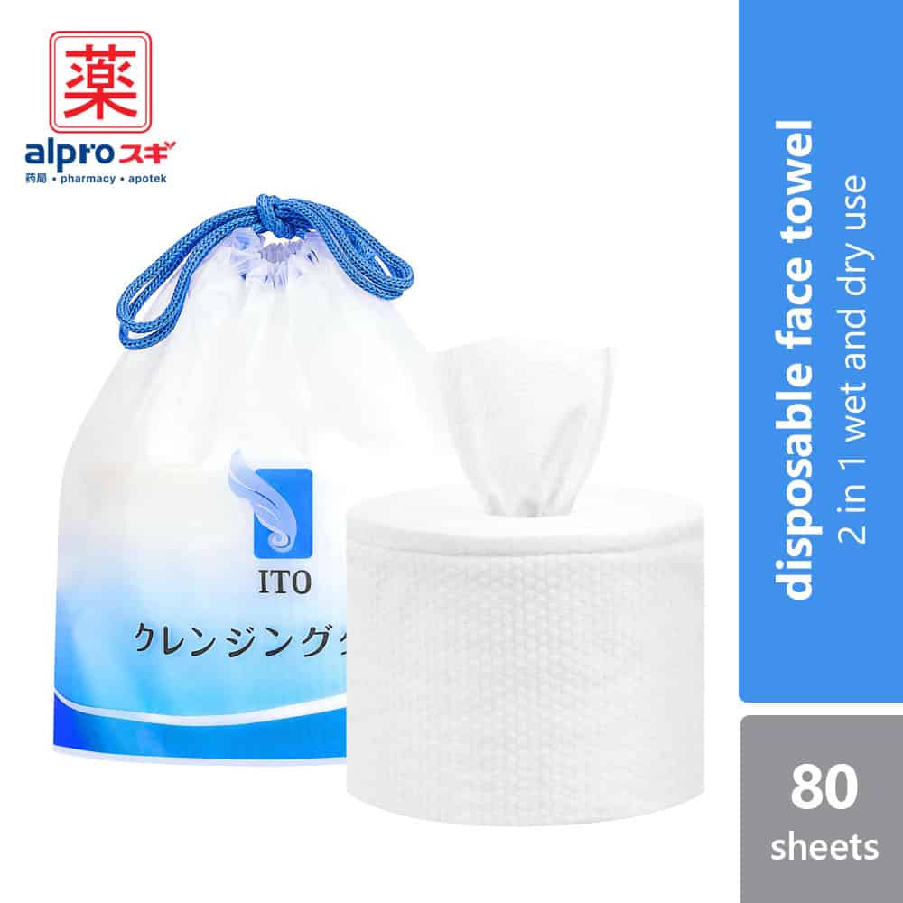 ito-disposable-cleansing-towel-80-sheet-roll-count-biodegradable-facial-tissue-unscented-baby-dry-wipes