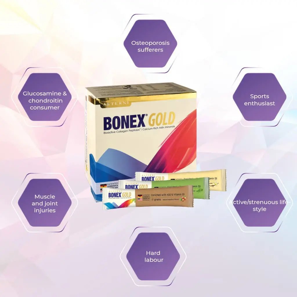 Bonex Gold Vanilla 30s | Regenerate Cartilage & Improve Bone Density.