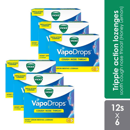 vicks-vapodrops-cough-honey-lemon-12s-x-6-triple-action-lozenges