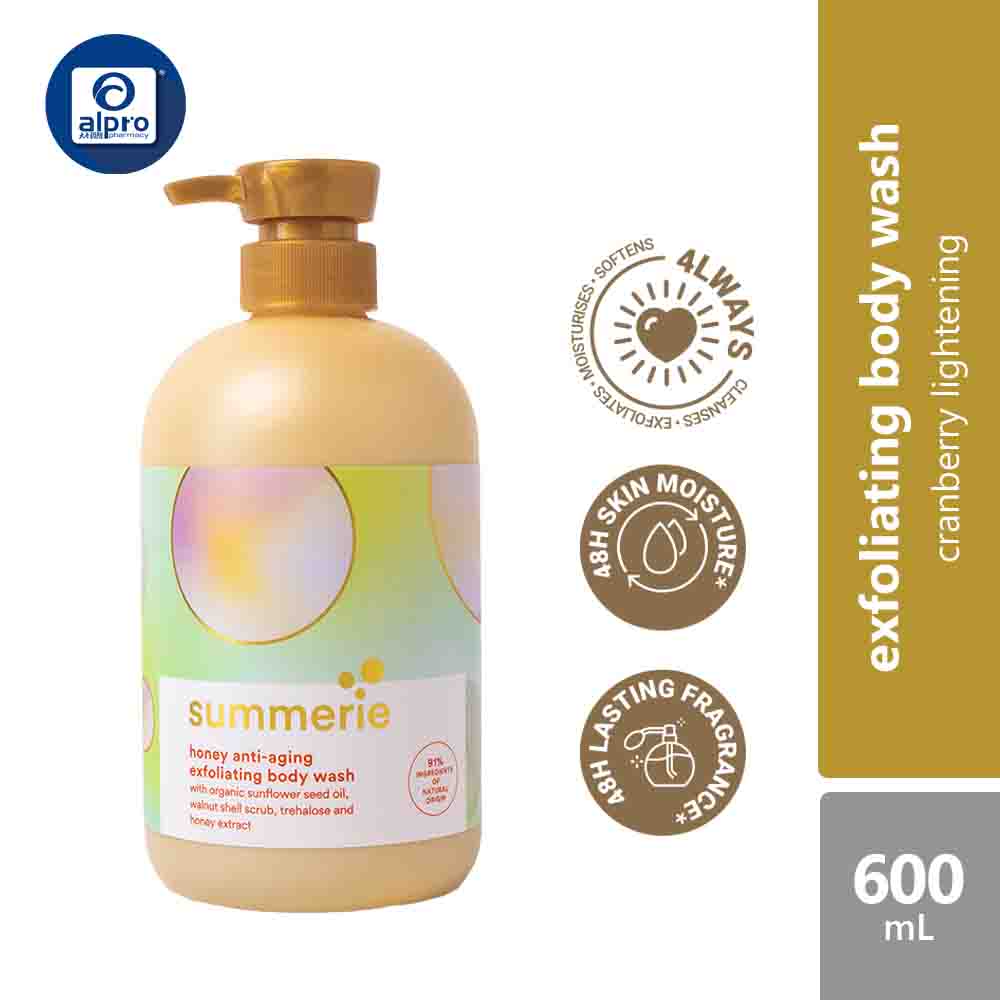 summerie-exfoliating-body-wash-600ml-cranberry-lightening-honey-anti-aging-anti-aging