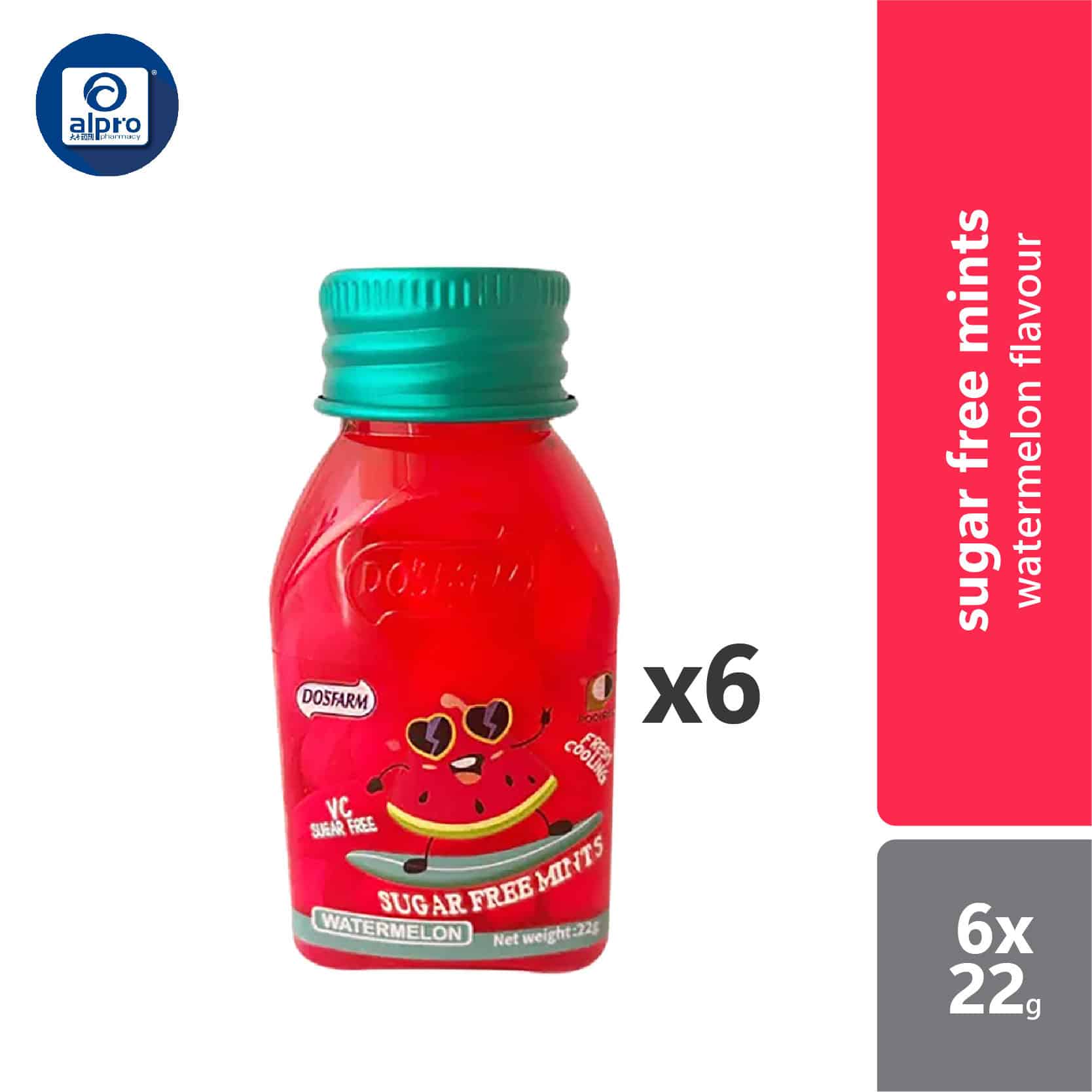 dosfarm-sugar-free-mint-candy-6-x-22g-bottles-grape-peach-watermelon-watermelon
