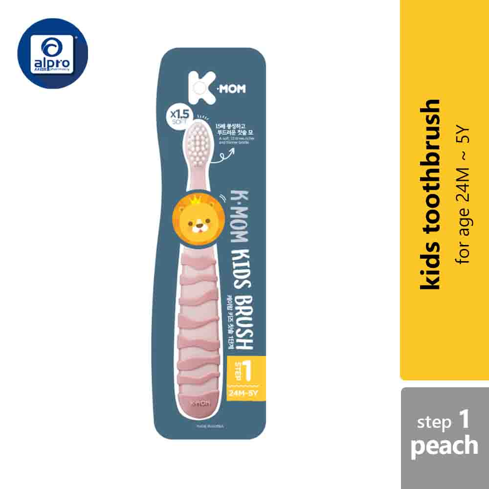 k-mom-kids-toothbrush-step-1-24-mths5-years-1pc-first-peach-first-mint-first-brown-first-peach