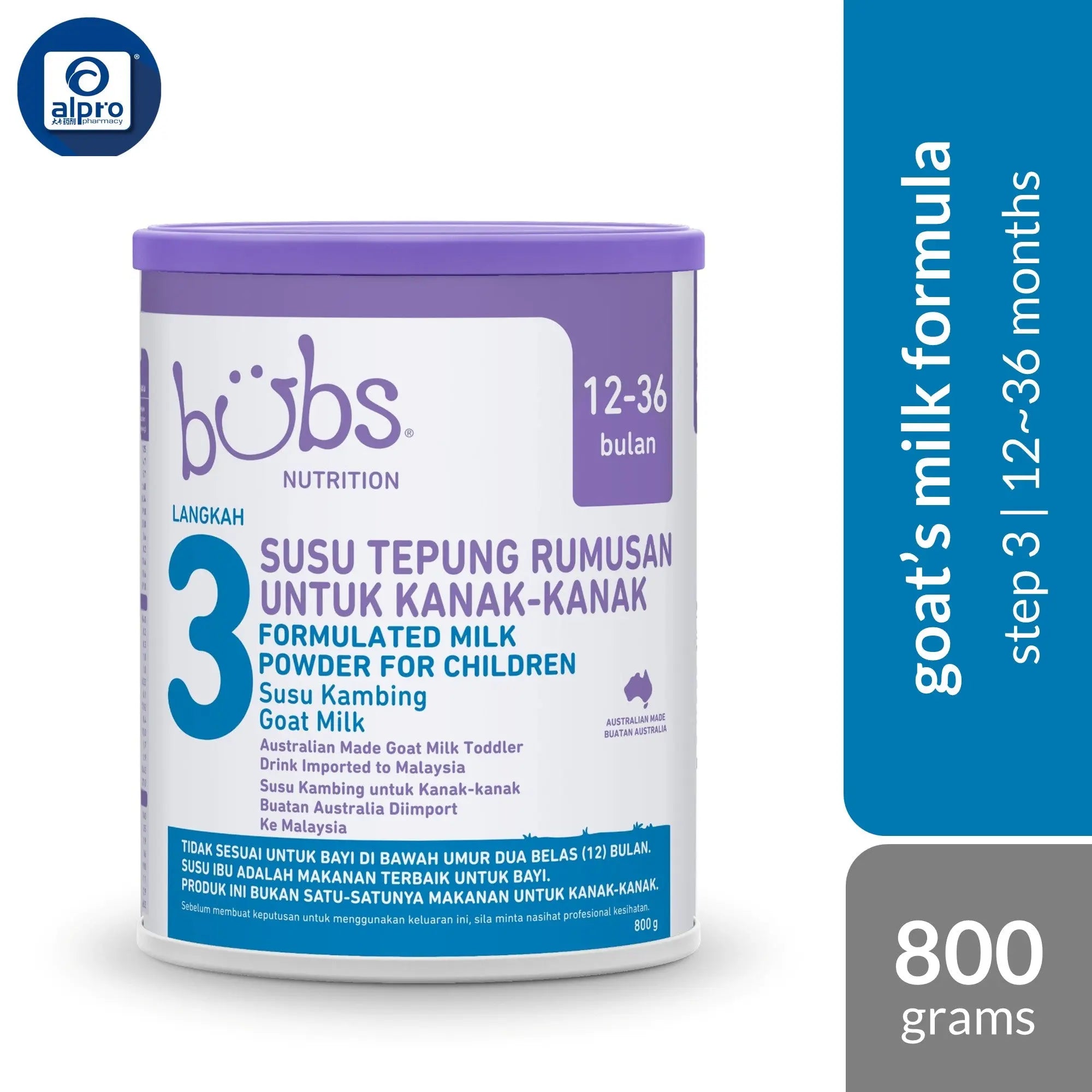 Bubs Advanced Plus+ Goat Toddler Milk Drink Stage 3 (12-36 months)