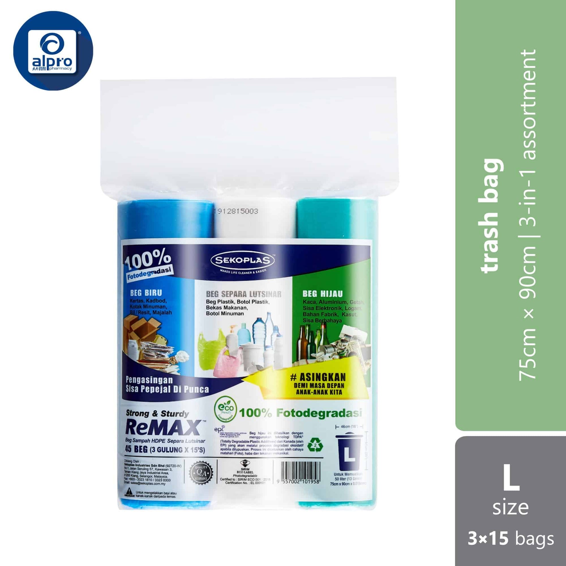 sekoplas-remax-3-in-1-roll-photo-s-m-l-segregation-garbage-bag product image 1