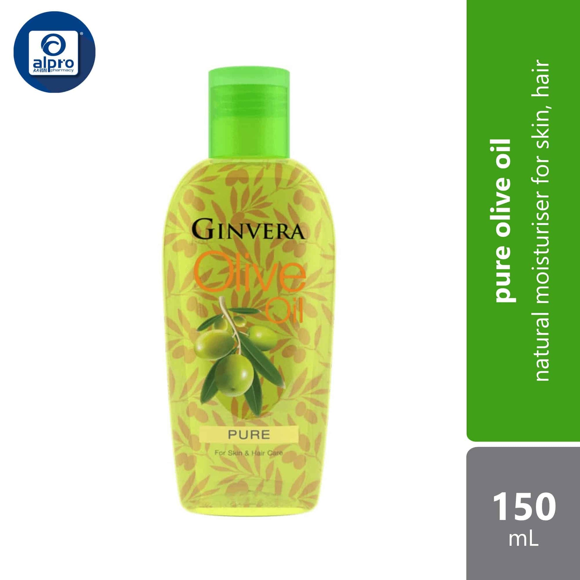 ginvera-pure-olive-oil-75ml-150ml-natural-moisturiser-for-skin-and-hair product image 1