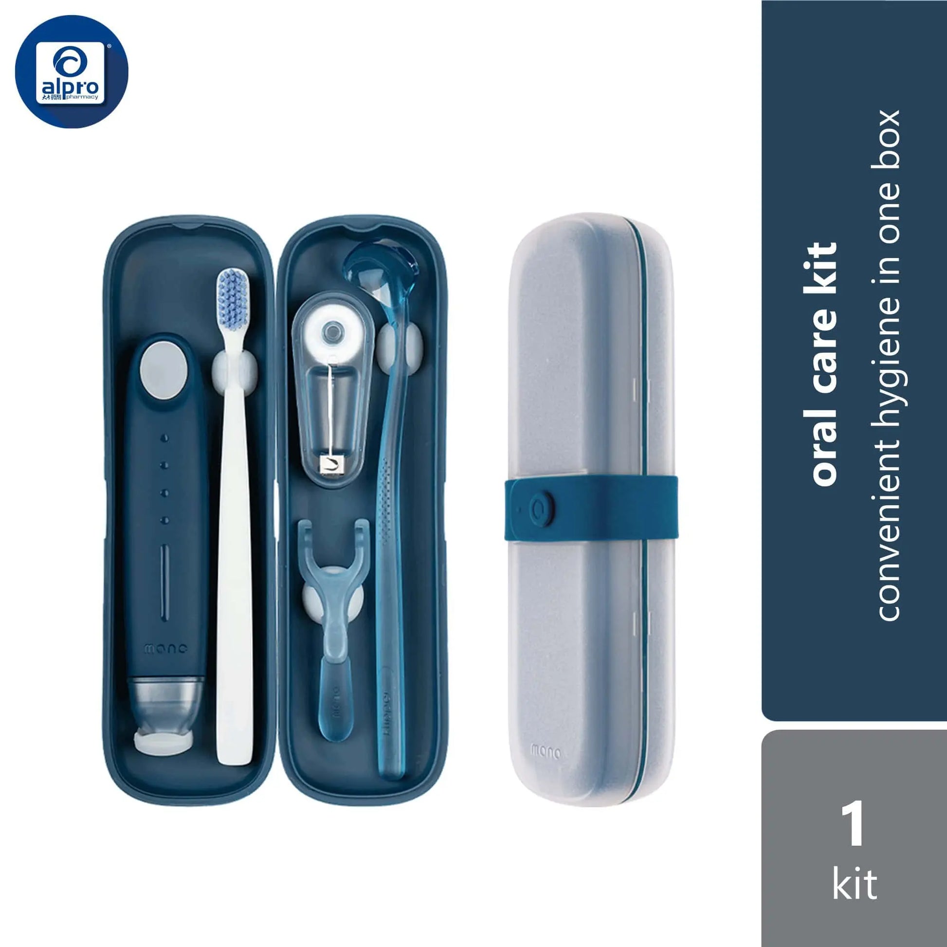 flipper-mono-oral-care-kit-harbor-gray-summer-gelato-garage-navy-1s-convenient-hygiene-in-one-box-garage-navy