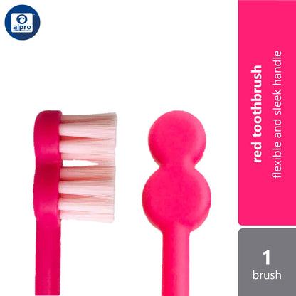 one-morning-toothbrush-green-purple-blue-red-1s-flexible-and-sleek-handle product image 1