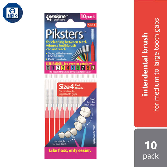 Piksters Interdental Brush - Size 6 Green 0.80mm - 40 Brushes Per Pack - Foto 9