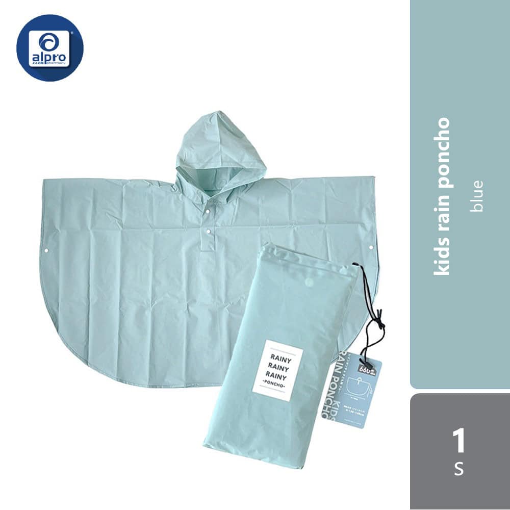 watts-kids-rain-poncho-1s-mint-green-blue-safe-and-comfortable product image 1