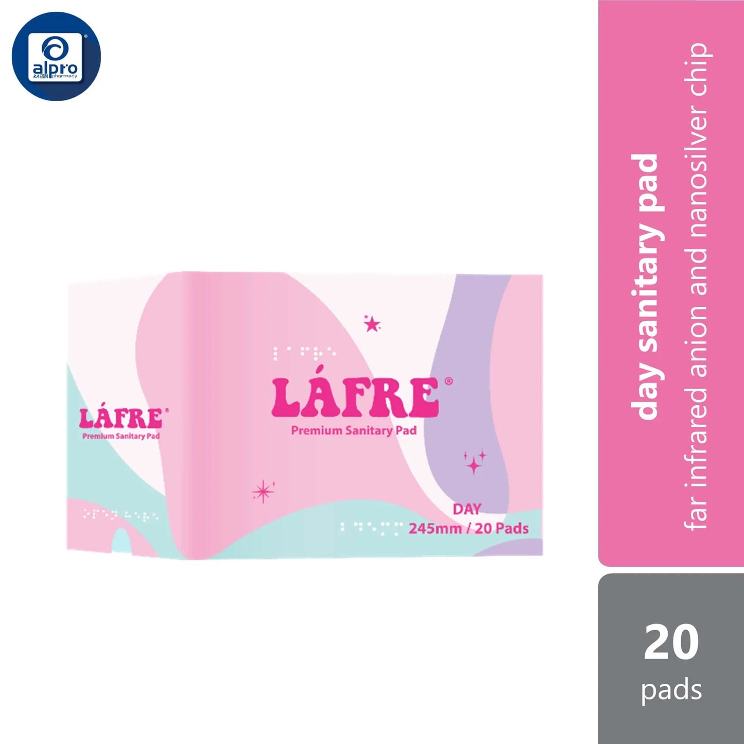 lafre-sanitary-pads-day-use-245mm-20s-comfortable-dry-and-breathable