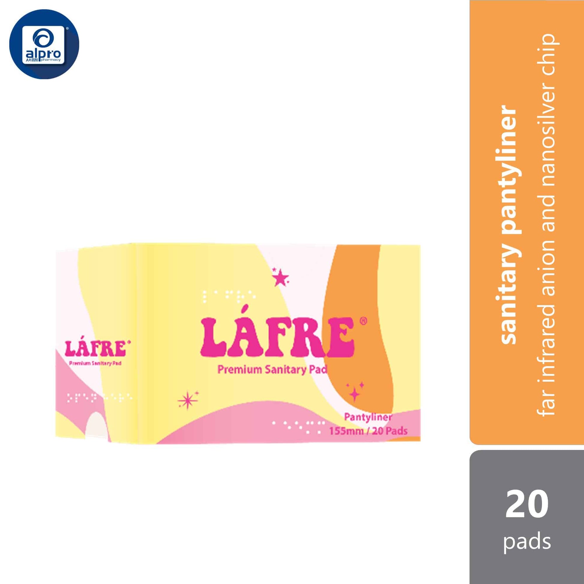 lafre-sanitary-pads-pantyliner-155mm-20s-lady-anion-far-ir-layer-for-strong-and-healthy-skin