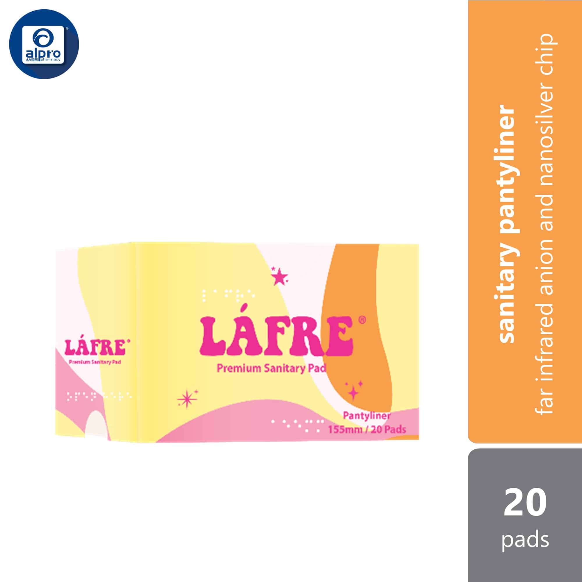 lafre-sanitary-pads-pantyliner-155mm-20s-lady-anion-far-ir-layer-for-strong-and-healthy-skin