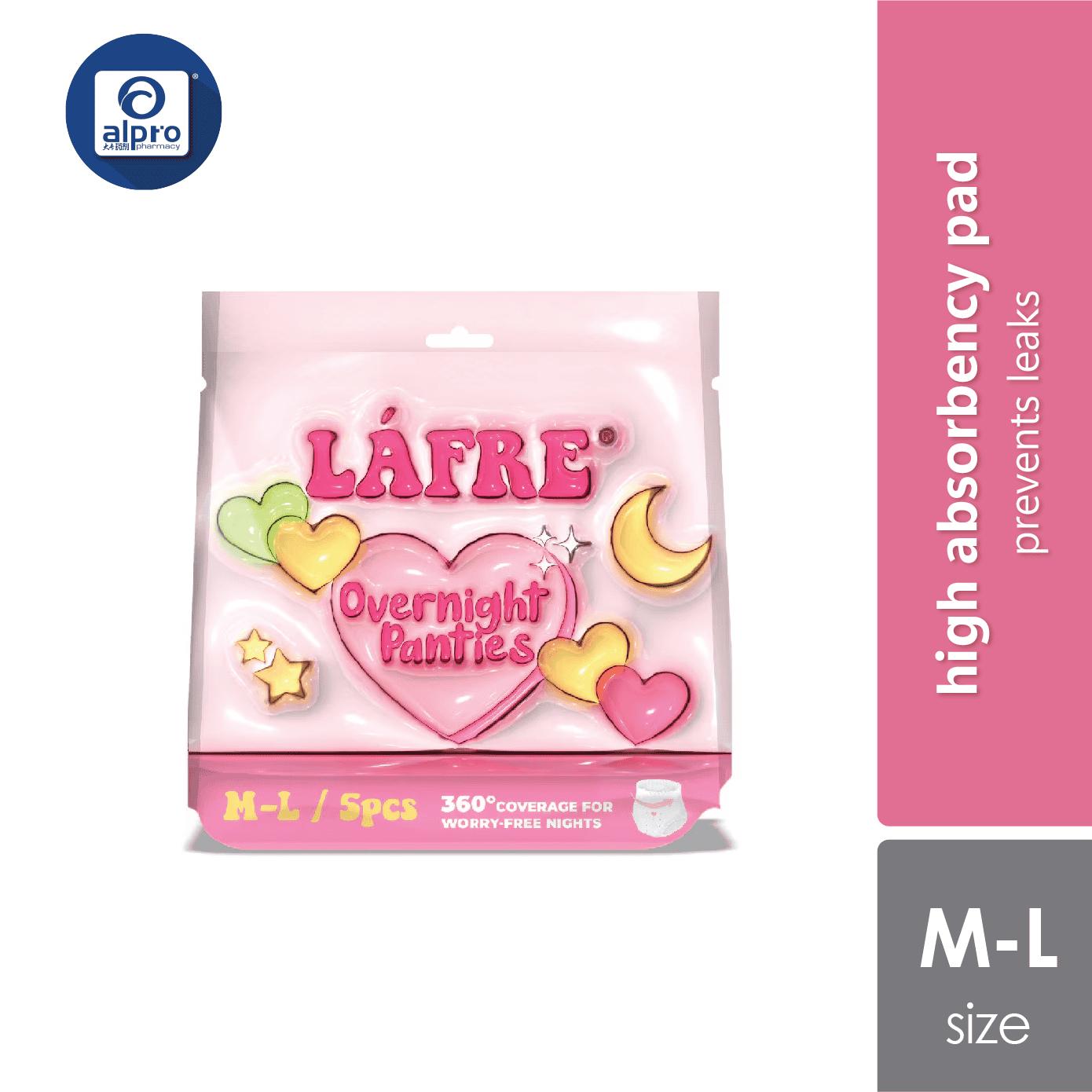 lafre-overnight-panties-m-l-l-xl-5s-soft-breathable-womens-pad product image 1