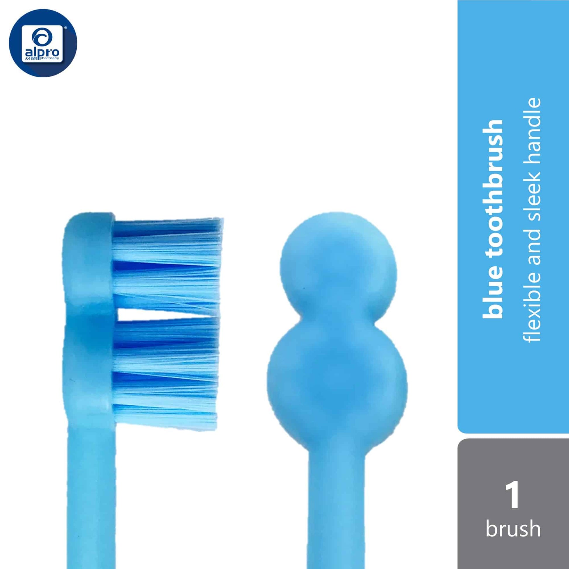 one-morning-toothbrush-green-purple-blue-red-1s-flexible-and-sleek-handle product image 1