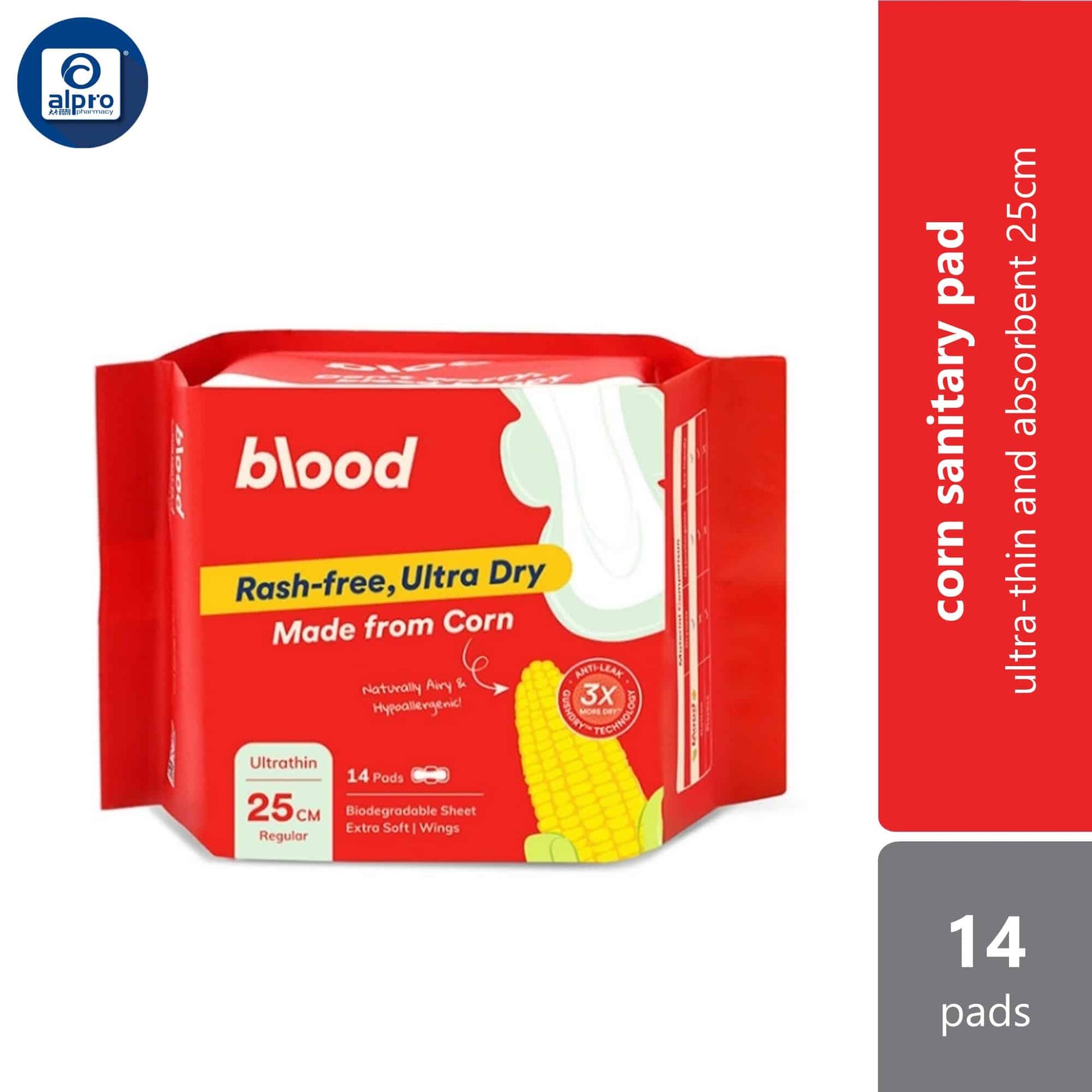blood-25cm-corn-pad-14s-ultra-thin-and-absorbent