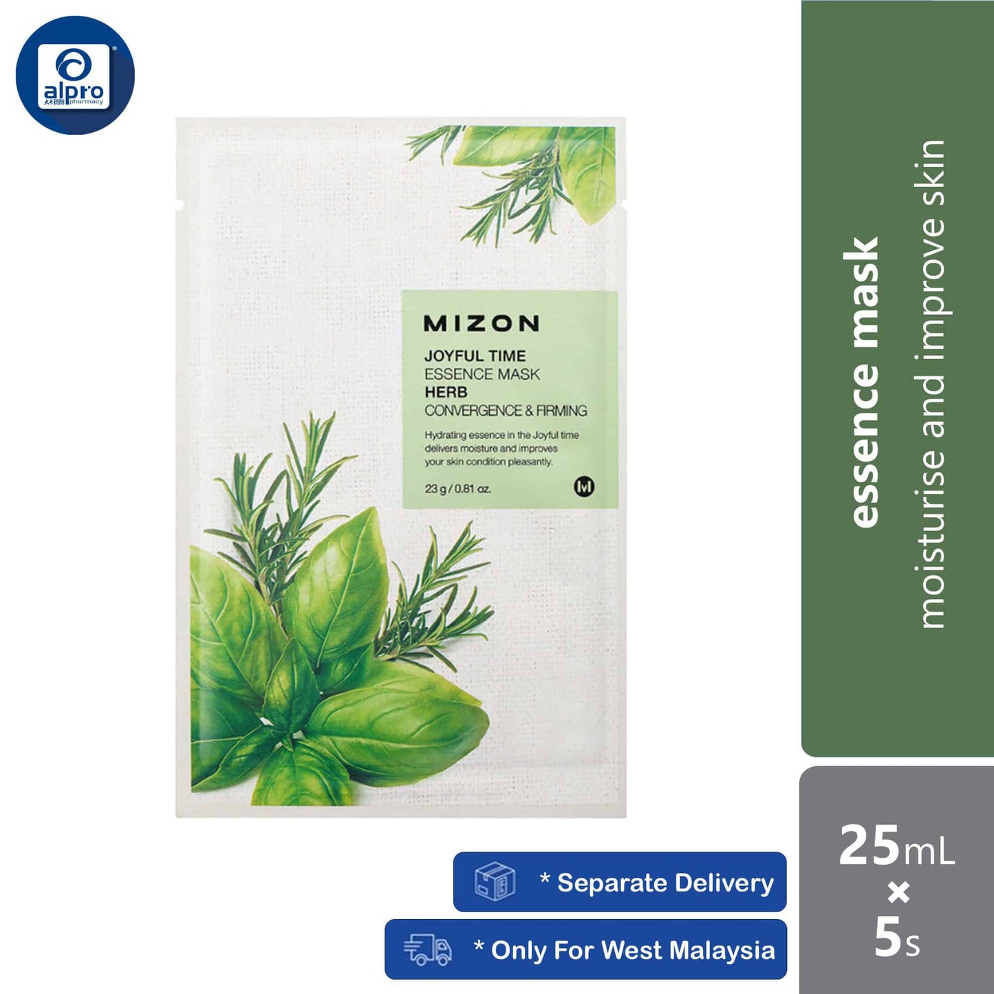 mizon-joyful-time-essence-mask-25ml-x5s-16-varieties-of-essence-mask product image 1
