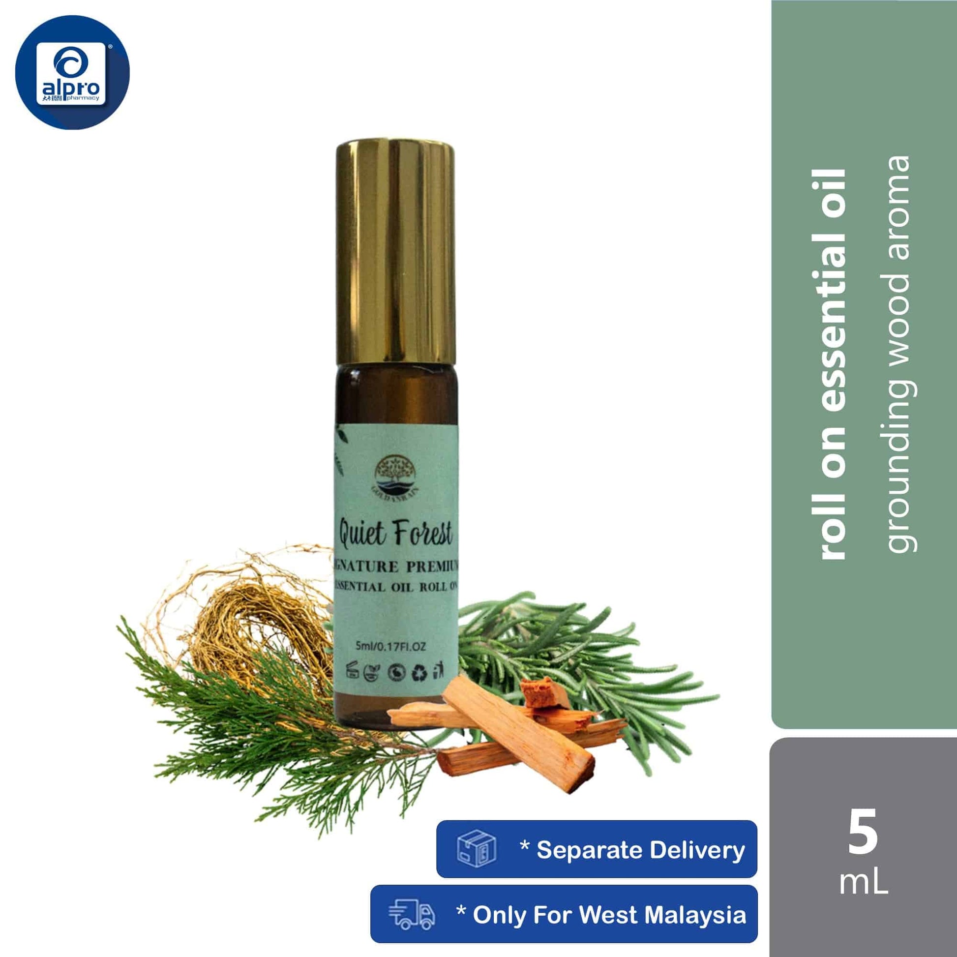 goldanrain-quiet-forest-signature-premium-essential-oil-roll-on-5ml-grounding-wood-aroma