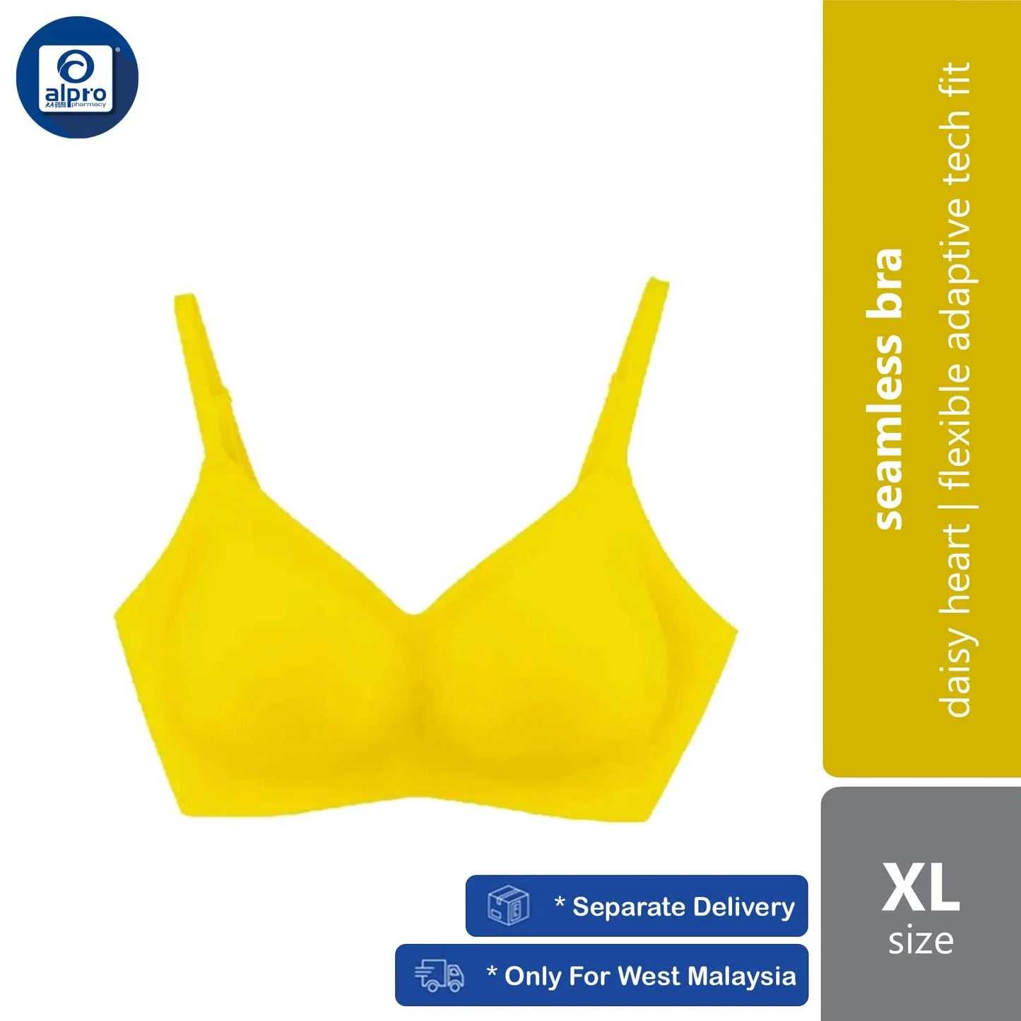 crown-seamless-bra-daisy-heart-size-s-m-l-xl-flexible-adaptive-tech-fit product image 1