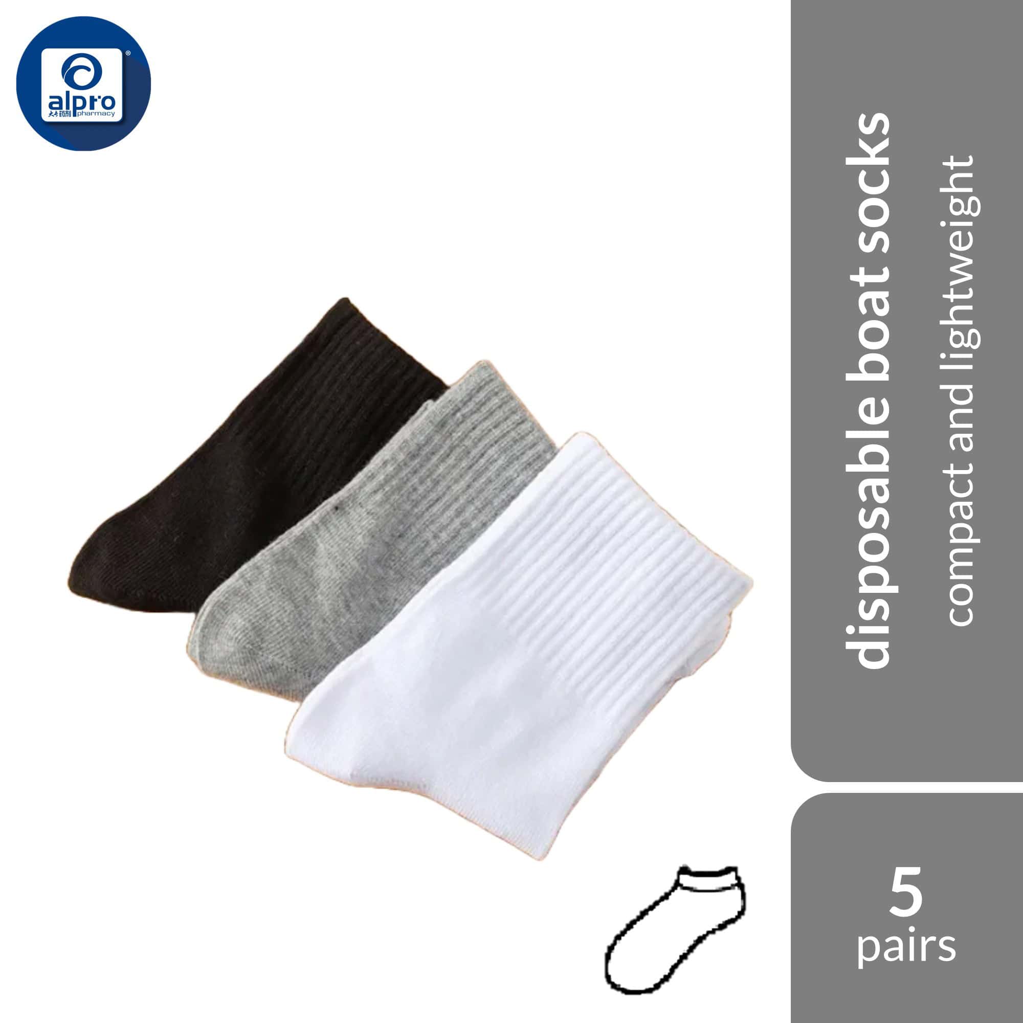 kleenzpro-disposable-unisex-socks-boat-socks-5-pairs-compact-and-lightweight
