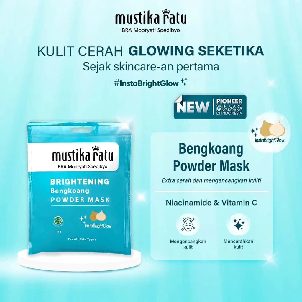 Mustika Ratu Brightening Bengkoang Masker Bubuk 15g | Radiant and