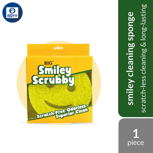 Big+ Smiley Scrubby Sponge Multipurpose 1s | Scratch-Less Cleaning & Long-Lasting Use Big+
