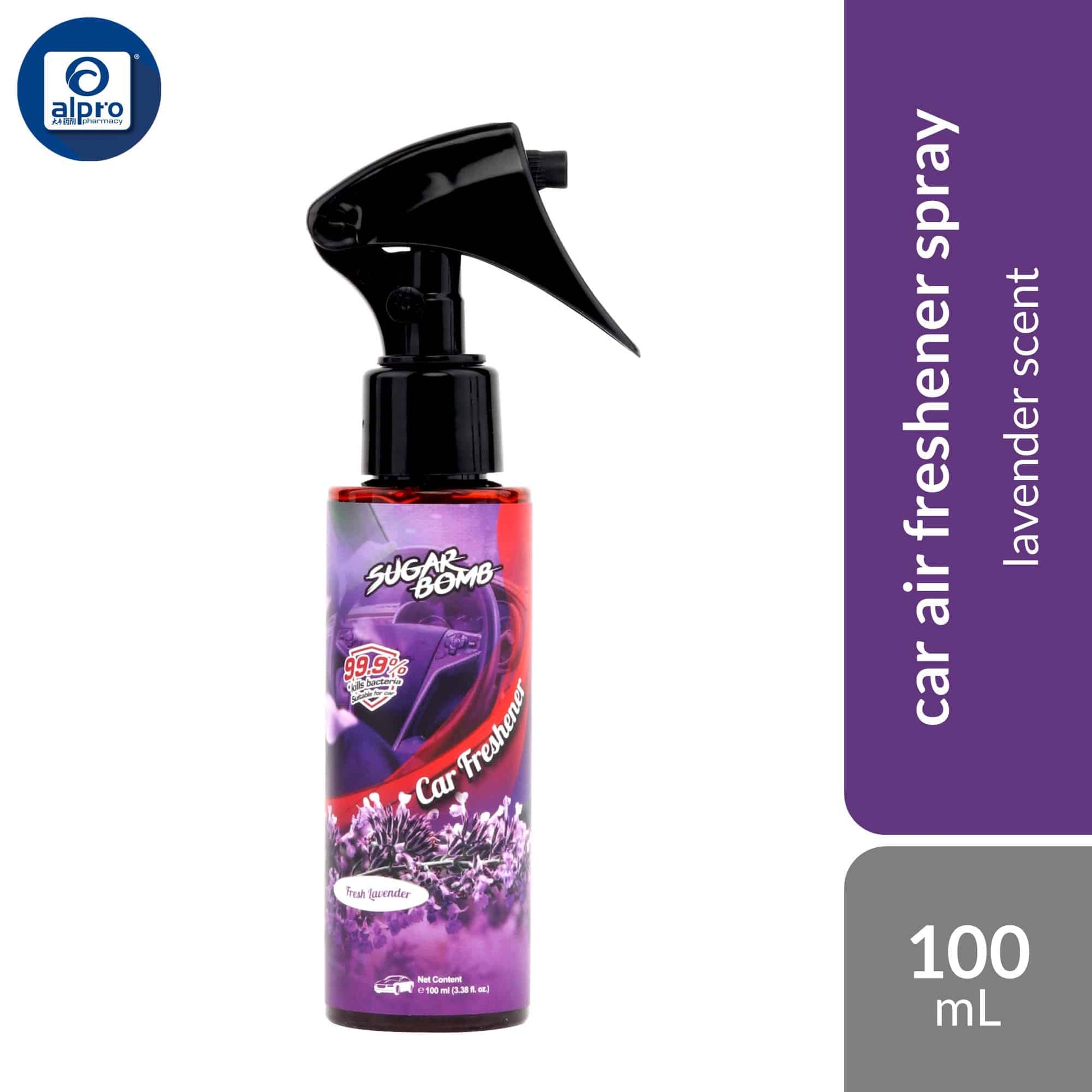 sugarbomb-dr-bomb-car-freshener-spooky-dew-fresh-lavender-sakura-essence-100ml-freshen-and-live-up-car-fragrance product image 1