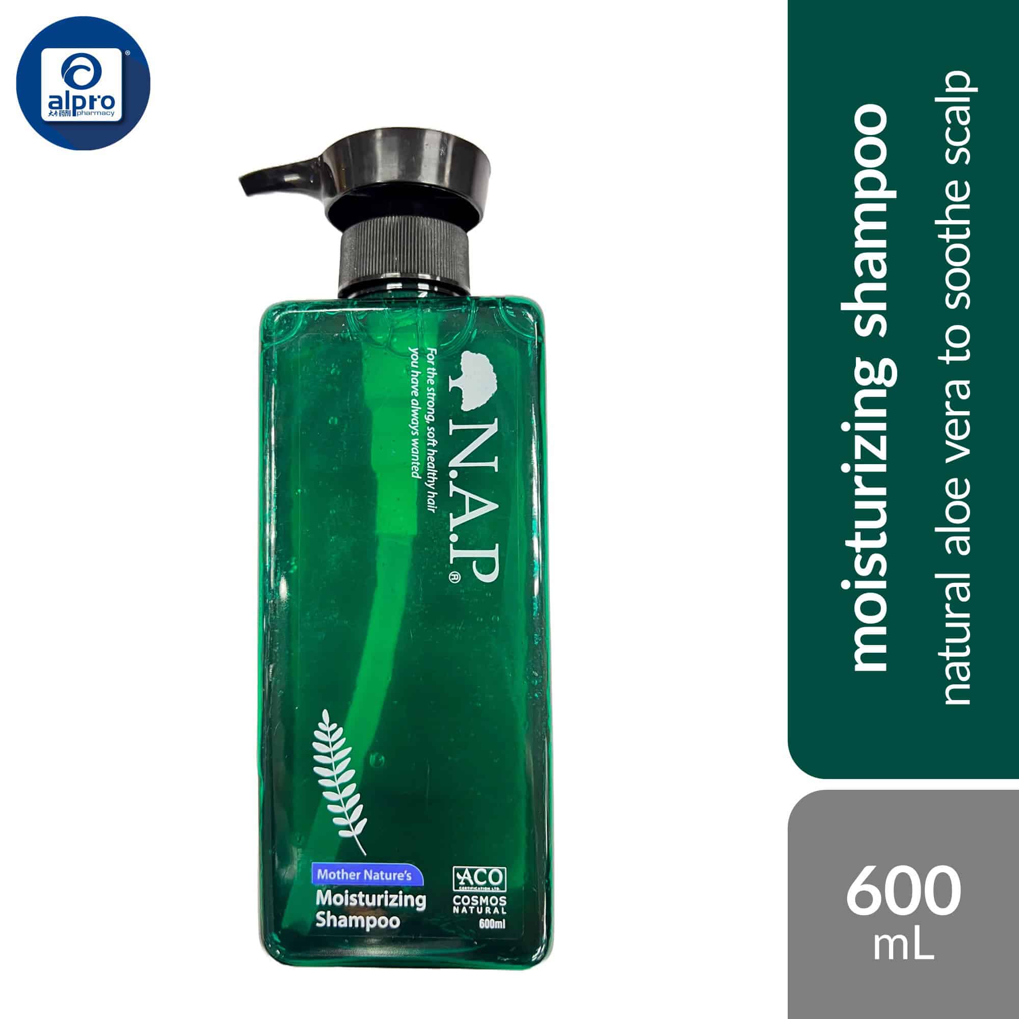 N.A.P. Mother Nature's Moisturising Hair Shampoo 600 mL | Natural Aloe
