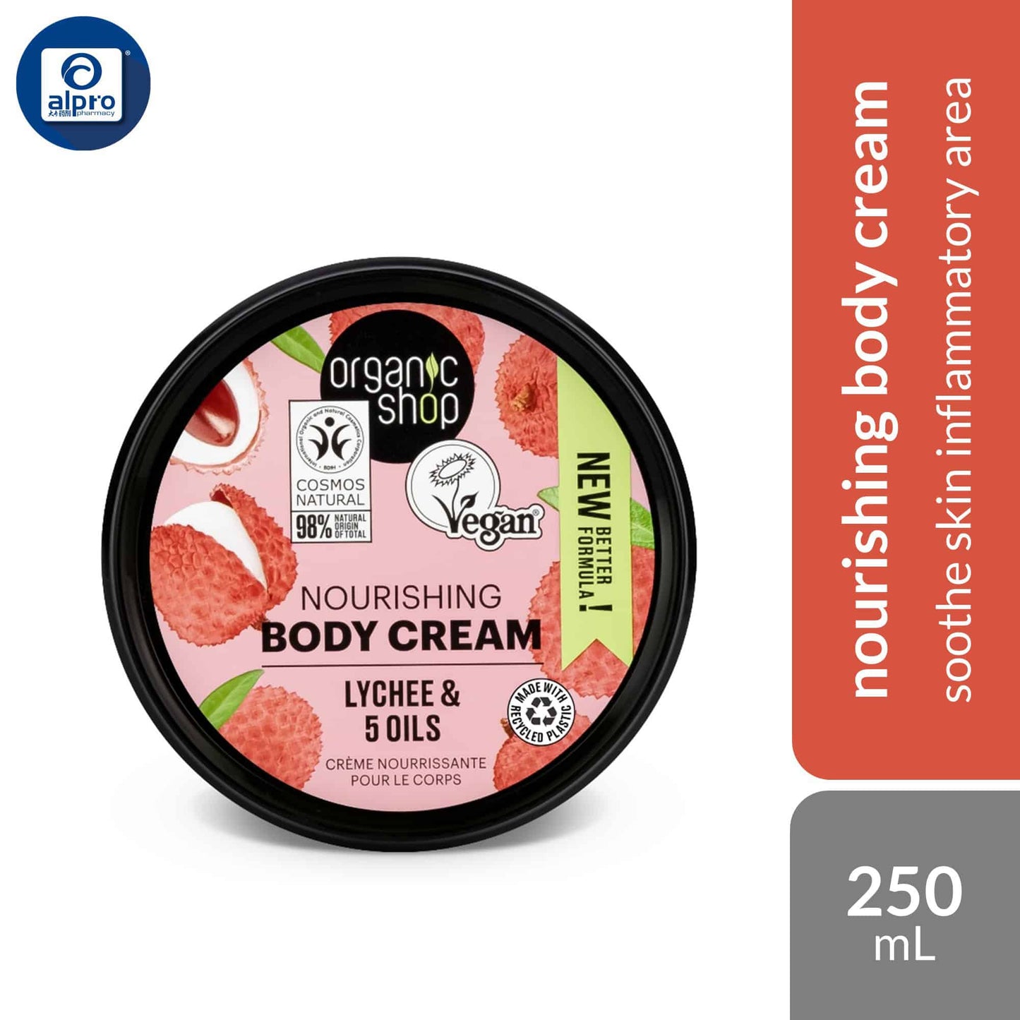organic-shop-nourishing-body-cream-lychee-250ml-soothe-skin-inflammatory-area