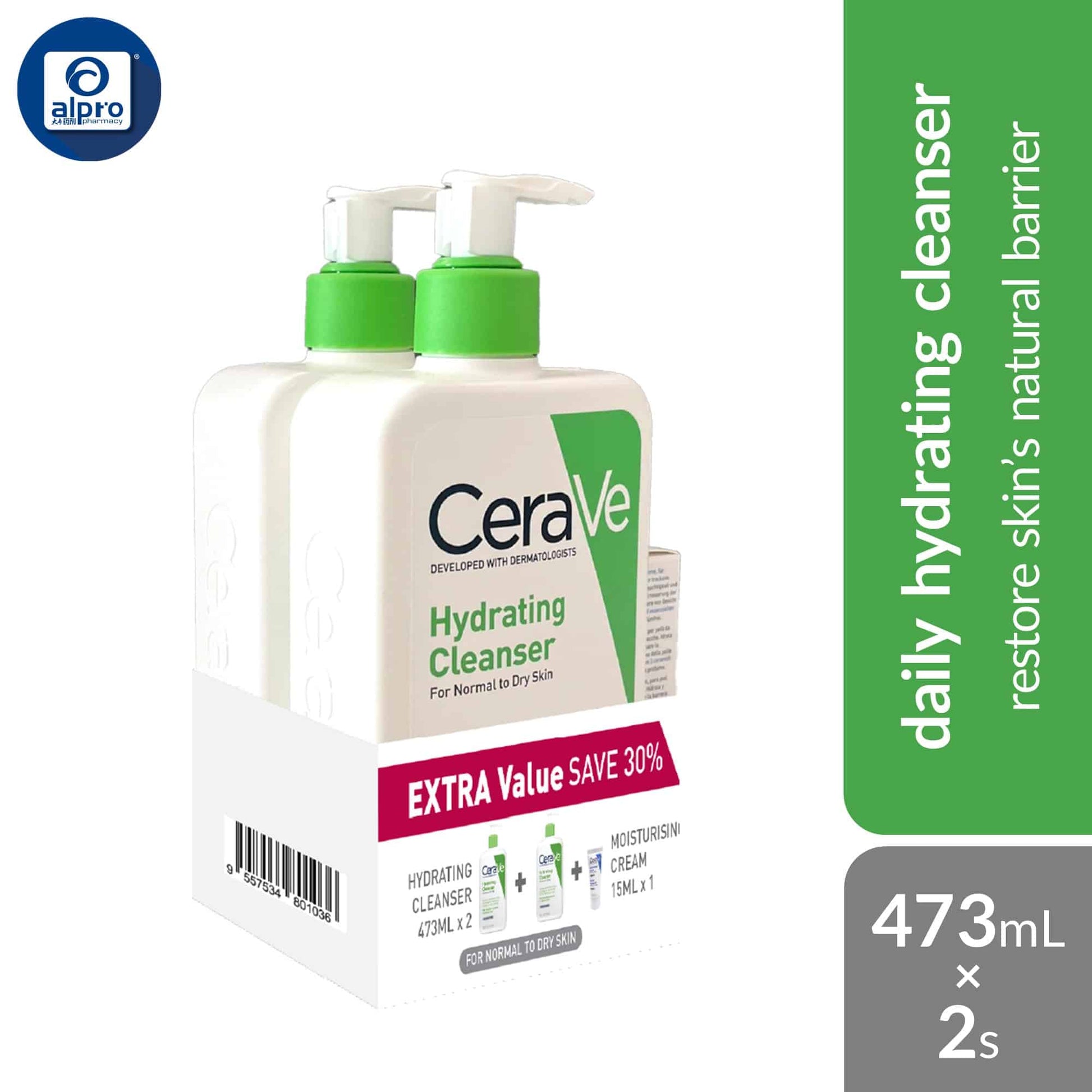 cerave-hydrating-cleanser-473ml-2s-moisturising-cream-15ml-restore-skins-natural-barrier